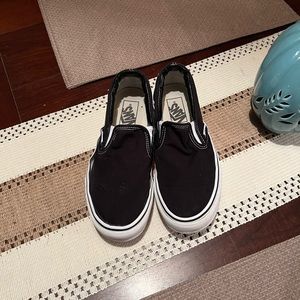 Womens black vans 7.5